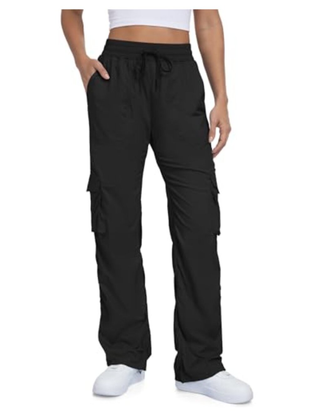 Lightweight Dance Studio Cargo Pants Ruched Straight Leg Athletic Joggers